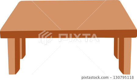 Simple wooden table isolated on transparent background 130795118