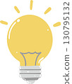 Illustration of glowing light bulb symbolizing idea and creativity 130795132