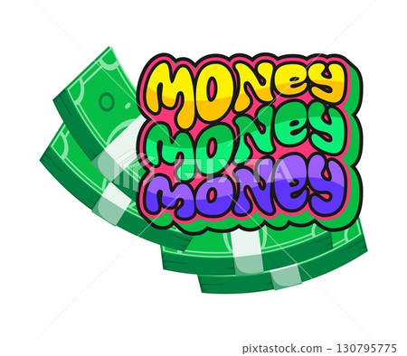 Jackpot money casino gamble Y2K groovy sticker. Casino game groovy vector tag, Vegas fortune 60s patch. Poker luck Y2K label or sticker with dollar bills packs and colorful typography Jackpot money casino gamble Y2K groovy sticker. Casino game groovy vector tag, Vegas fortune 60s patch. Poker luck Y2K label or sticker with dollar bills packs and colorful typography 130795775