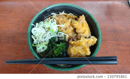 Chicken tempura soba at "Nittagoto" inside JR Akihabara Station Chicken tempura soba at "Nittagoto" inside JR Akihabara Station 130795861
