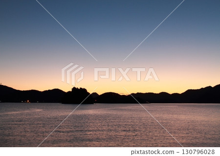 beautiful sunset over the sea 130796028