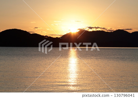 Sunset over the sea 130796041