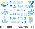 Icon illustration set related to job change 130796141