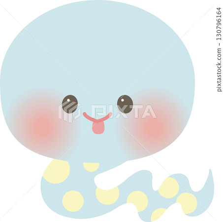 Cute zodiac animal illustration_snake_snake 130796164