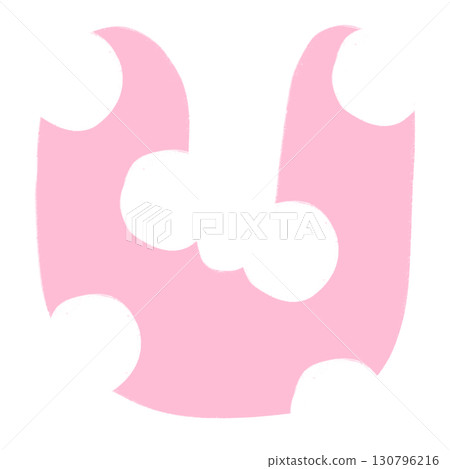 U Alphabet Hand Drawn Style And Pink Design Font Design U Alphabet Isolated 130796216