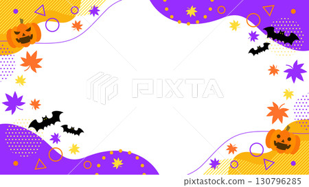 受萬聖節啟發的抽象幾何圖案框架素材。背景材料。 16:9 尺寸。向量 受萬聖節啟發的抽象幾何圖案框架素材。背景材料。 16:9 尺寸。向量 130796285