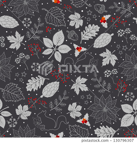 Winter holiday seamless pattern,Perfect for fabric,textile,wallpaper and all print 130796307