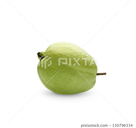 Fresh Guava fruit isolated on white background. Clipping path. 130796334