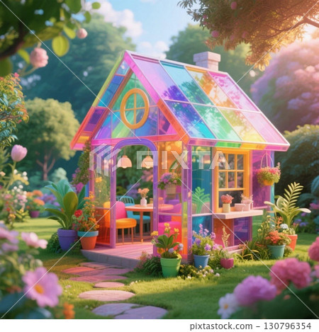Transparent glass house 130796354