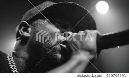 Close-up of chains and caps on stage 130796391