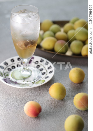 Cold plum juice 130796495