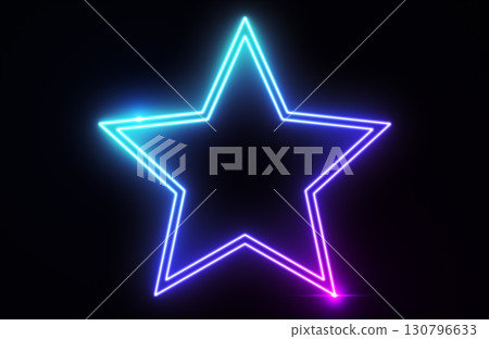 Star-shaped colorful neon frame background Star-shaped colorful neon frame background 130796633
