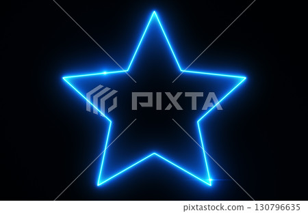 Star-shaped blue neon frame background Star-shaped blue neon frame background 130796635