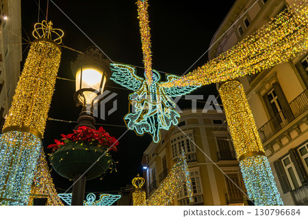 Christmas decorations in Malaga, Spain Christmas decorations in Malaga, Spain 130796684