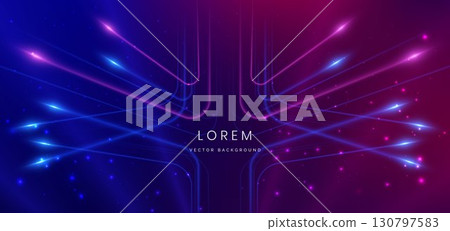 Modern blue and pink rays with copy space for text. Futuristic speed moving movement concept. 130797583