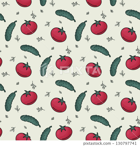 vegan seamless pattern 130797741