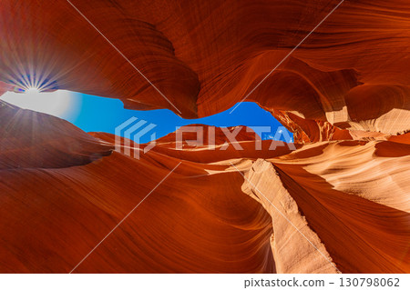 美國亞利桑那州下羚羊峽谷景觀、大峽谷、大圓環 130798062