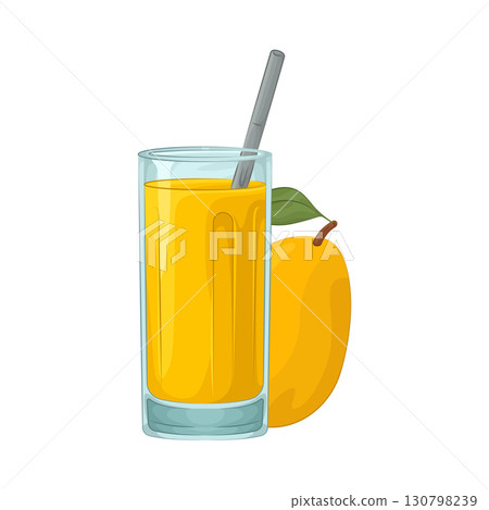 Illustration of mango juice Illustration of mango juice 130798239