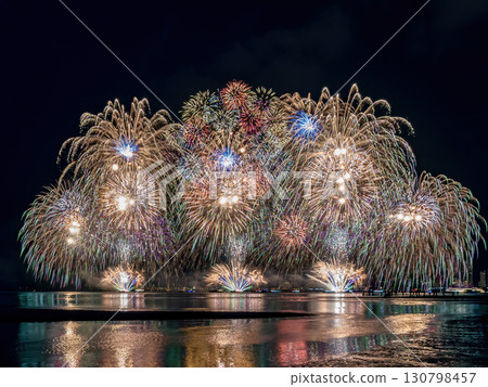 Firework in summertime in Taiwan. Firework in summertime in Taiwan. 130798457