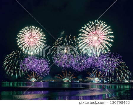 Firework in summertime in Taiwan. Firework in summertime in Taiwan. 130798463