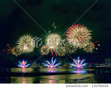 Firework in summertime in Taiwan. Firework in summertime in Taiwan. 130798489
