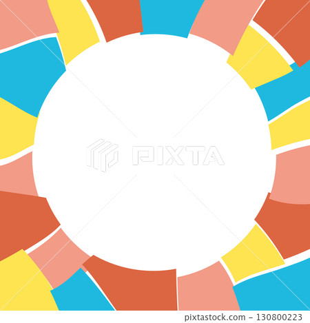 Collage-style circle frame Collage-style circle frame 130800223