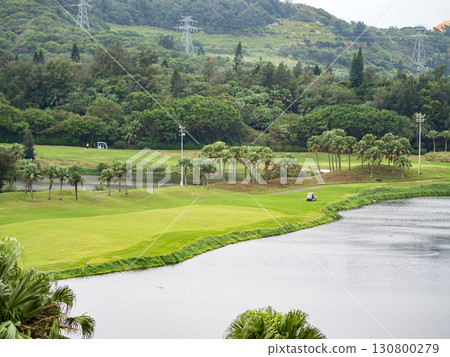 landscape view of golf course in Taiwan. 130800279