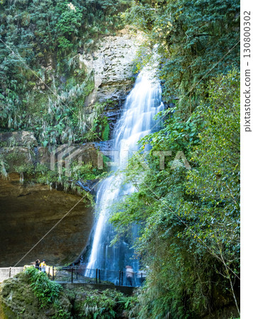 Nantou, Taiwan - October 18 : Beautiful view of Songlong Waterfall at Sun-Link-Sea Vacation Resort on October 18,2024 in Nantou, Taiwan. Nantou, Taiwan - October 18 : Beautiful view of Songlong Waterfall at Sun-Link-Sea Vacation Resort on October 18,2024 in Nantou, Taiwan. 130800302