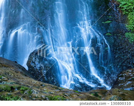 Nantou, Taiwan - October 18 : Beautiful view of Songlong Waterfall at Sun-Link-Sea Vacation Resort on October 18,2024 in Nantou, Taiwan. 130800310