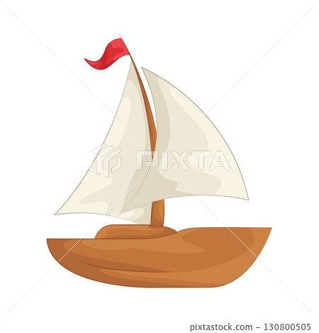 Illustration of sailboat 130800505