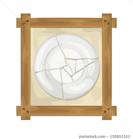 Illustration of Broken plate  130801183