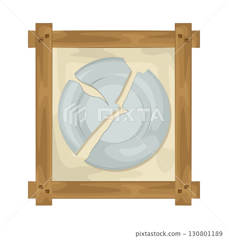 Illustration of Broken plate Illustration of Broken plate 130801189
