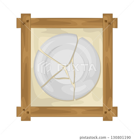 Illustration of Broken plate Illustration of Broken plate 130801190