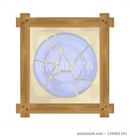 Illustration of Broken plate Illustration of Broken plate 130801191