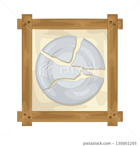 Illustration of Broken plate Illustration of Broken plate 130801205