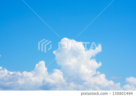 Summer blue sky and summer clouds shining in the sunshine 38 130801494