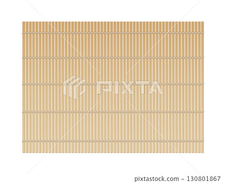 Bamboo sushi mat isolated. Japanese makisu roller for making rolls. Vector Bamboo sushi mat isolated. Japanese makisu roller for making rolls. Vector 130801867