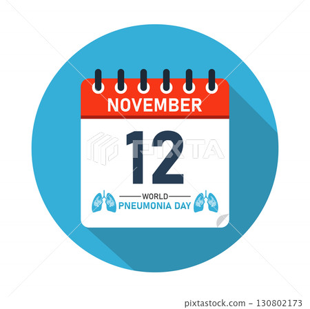 World Pneumonia Day November 12 Calendar Graphic Design 130802173