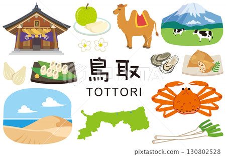 Tottori Prefecture Tourist Attractions Specialty Products Material Set 130802528