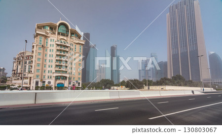 Dubai financial centre with skyscrapers timelapse hyperlapse 130803067