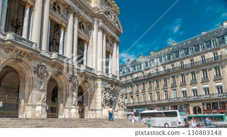 Palais or Opera Garnier The National Academy of Music timelapse in Paris, France. Palais or Opera Garnier The National Academy of Music timelapse in Paris, France. 130803148