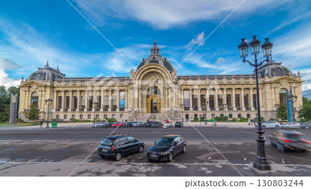 The exterior including the dome of the Petit Palais museum timelapse hyperlapse in Paris France. The exterior including the dome of the Petit Palais museum timelapse hyperlapse in Paris France. 130803244