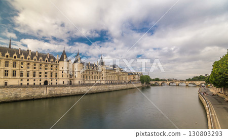 Castle Conciergerie timelapse hyperlapse - former royal palace and prison. Paris, France. Castle Conciergerie timelapse hyperlapse - former royal palace and prison. Paris, France. 130803293
