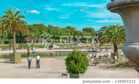 The beautiful view of the Luxembourg Gardens timelapse in Paris, France The beautiful view of the Luxembourg Gardens timelapse in Paris, France 130803325