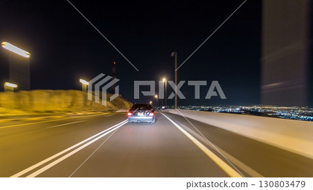 Curvy road through the Jebel Hafeet road timelapse hyperlapse, Al Ain, United Arab Emirates Curvy road through the Jebel Hafeet road timelapse hyperlapse, Al Ain, United Arab Emirates 130803479