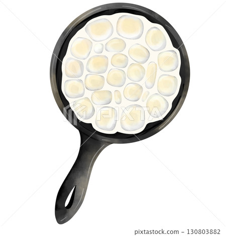 Watercolor clip art hand drawn marshmallow watercolor 130803882