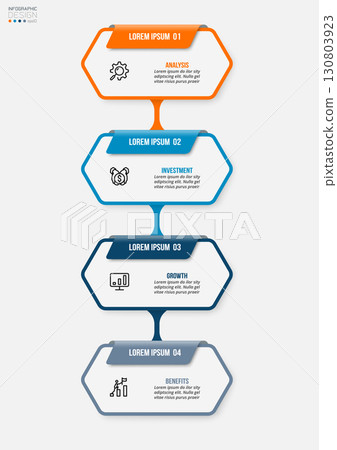 Infographic template business concept with workflow. Infographic template business concept with workflow. 130803923