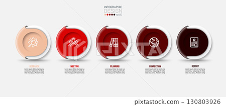 Business concept infographic template with option. 130803926