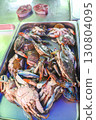Raw fresh crabs for sale in fish market 130804095