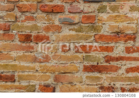 Background of the old red brick wall Background of the old red brick wall 130804108